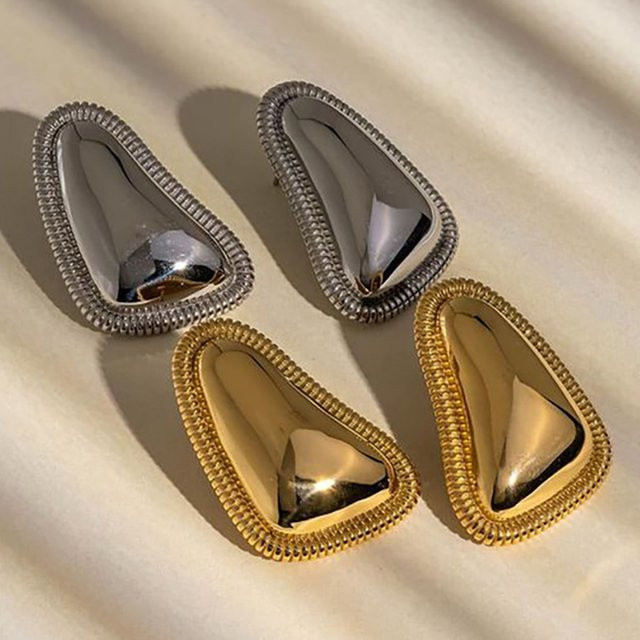 Erpels Ohrringe, Edelstahl, Dreieck, Unisex - Bild 1