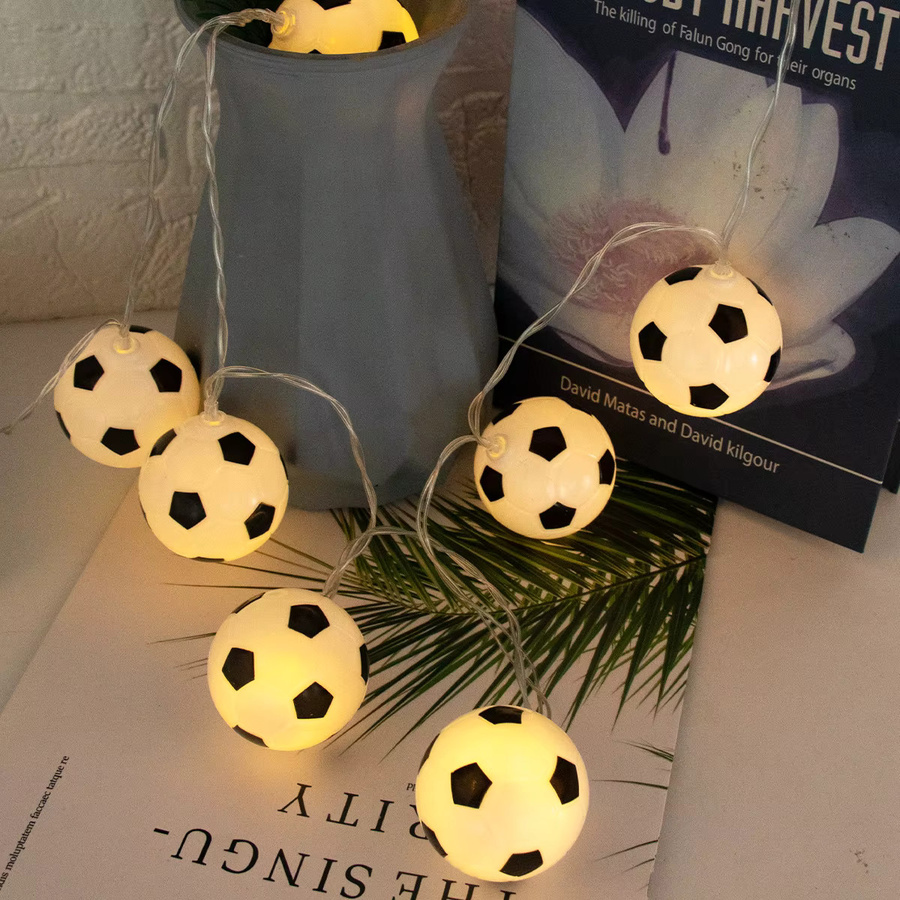 Joy-enlife LED Lichterkette mit Sportball-Motiven in Multicolour für Kindergeburtstage und Schlafzimmer-Dekoration - Bild 2