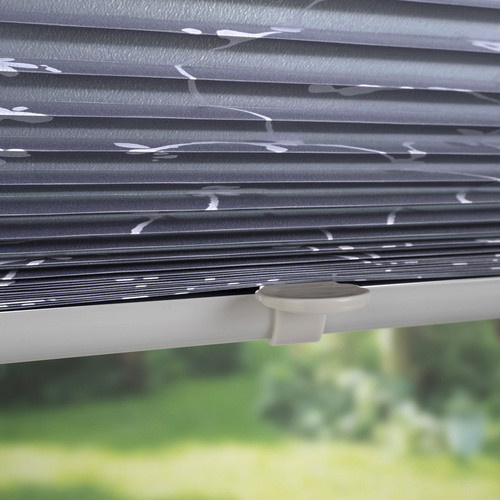 LIEDECO Klemmfix Plissee grau semi-transparent aus Polyester B: 120 cm, H: 130 cm - Bild 3