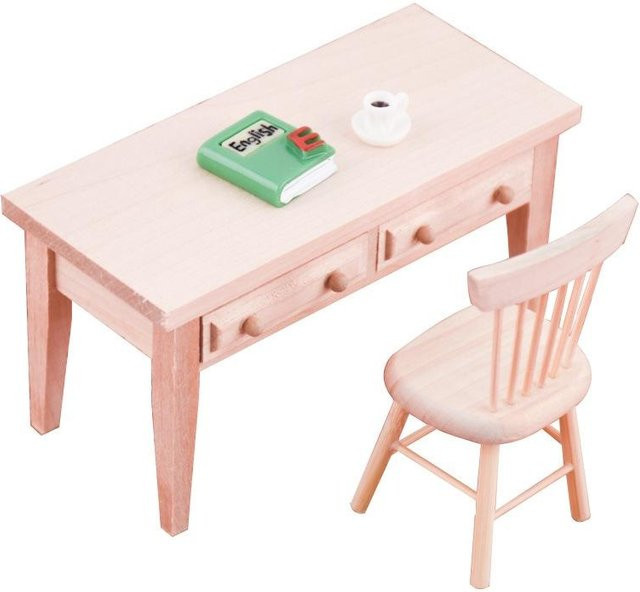 1:12 Puppenhaus Mini-Möbel, Schreibtisch, Buch, Modell Tischdekoration, Weiß - Bild 1