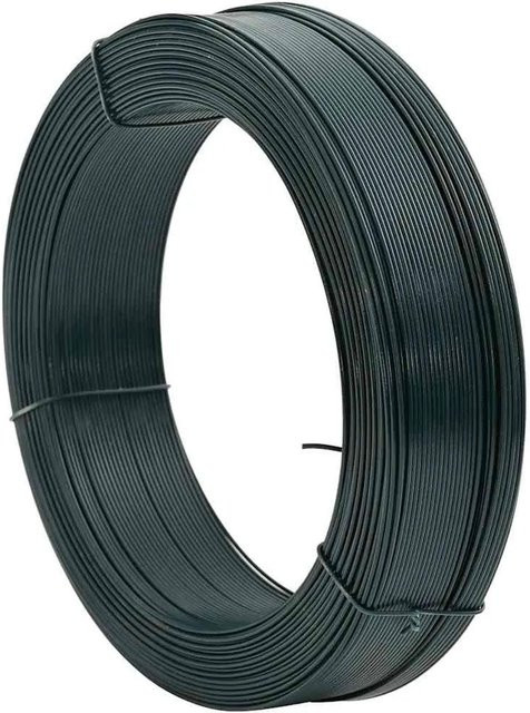 vidaXL Zaun-Bindedraht aus Stahl in Schwarzgrün, 250 m Länge, Durchmesser: 2,3 mm / 3,8 mm - Bild 1