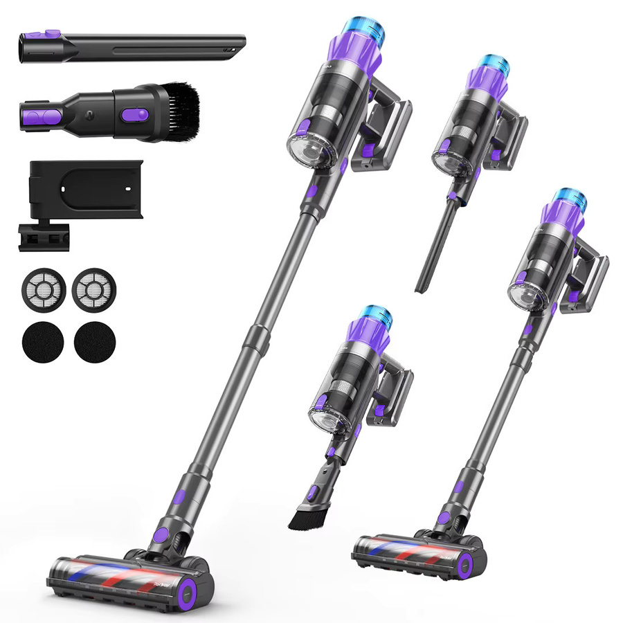 Redroad P9 Pro Kabelloser Staubsauger in Purple mit 550W Leistung, 55KPA Saugkraft für Tierhaare und 70 Minuten Laufzeit - Bild 2