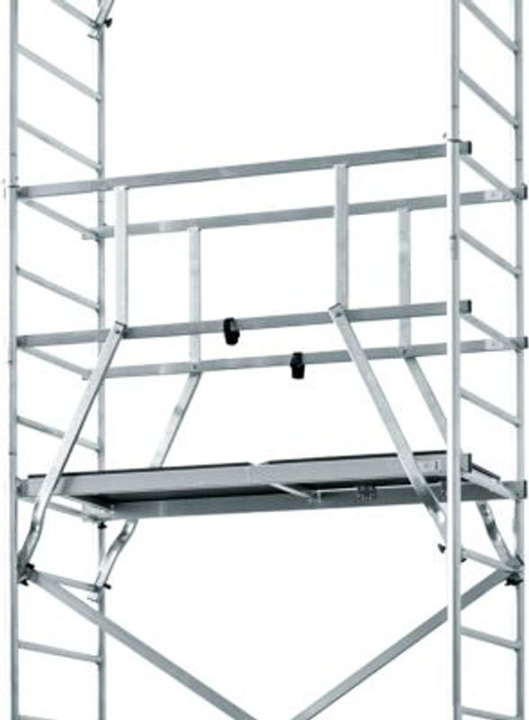 Krause Monto ClimTec Arbeitsgerüst zweite Aufstockung aus Aluminium in Silber mit einer Arbeitshöhe von 7,00 m - Bild 3
