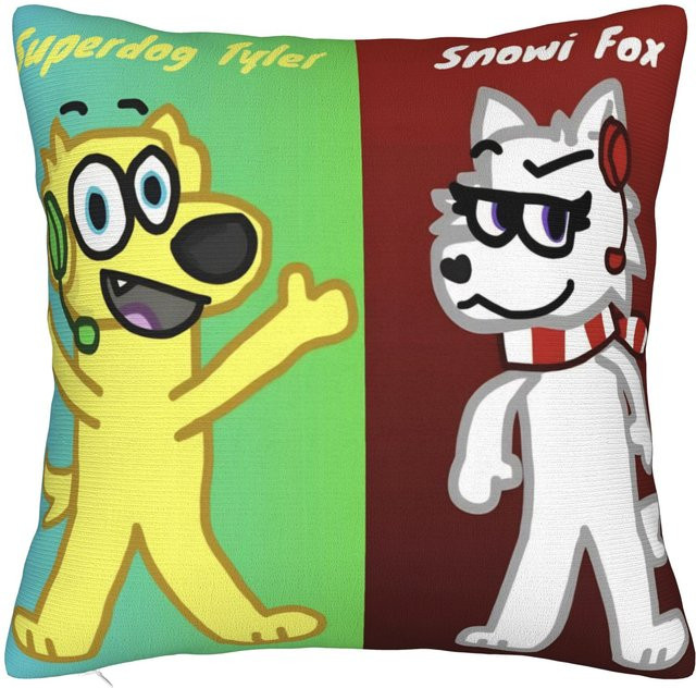 JMG Clothing Gaming Kissenbezug Tylers Und Snowi in Mehrfarbig, B/B: 50 x 50 cm - Bild 1