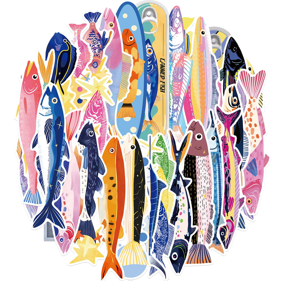 30 Stück Cartoon-Fisch-Lesezeichen in Multicolor als DIY-Bastelmaterial für kreative Projekte - Bild 2
