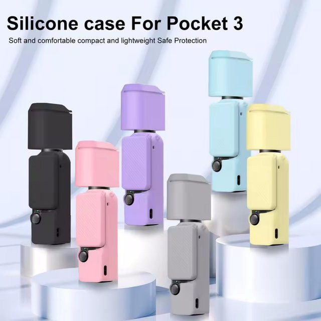 Kratzfeste Silikon-Schutzhülle für DJI Osmo Pocket 3 mit Schutz für Objektiv und Bildschirm - Bild 1