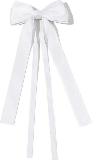 Rd lala Haarspangen, Doppelschleife, Silberne Quaste, Weiß, Damen, Mädchen - Bild 1