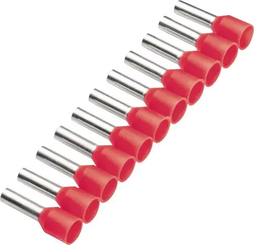 Cimco Aderendhülse 1mm² Teilisoliert Rot aus Messing 500 Stück - Bild 1