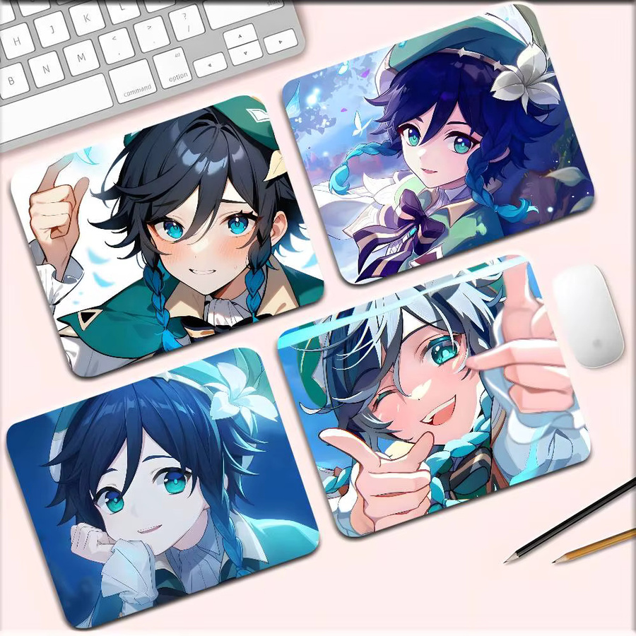 Genshin Impact Barbatos Venti Mousepad Motiv Multicolor rutschfestes Deskpad für Maus und Tastatur - Bild 2