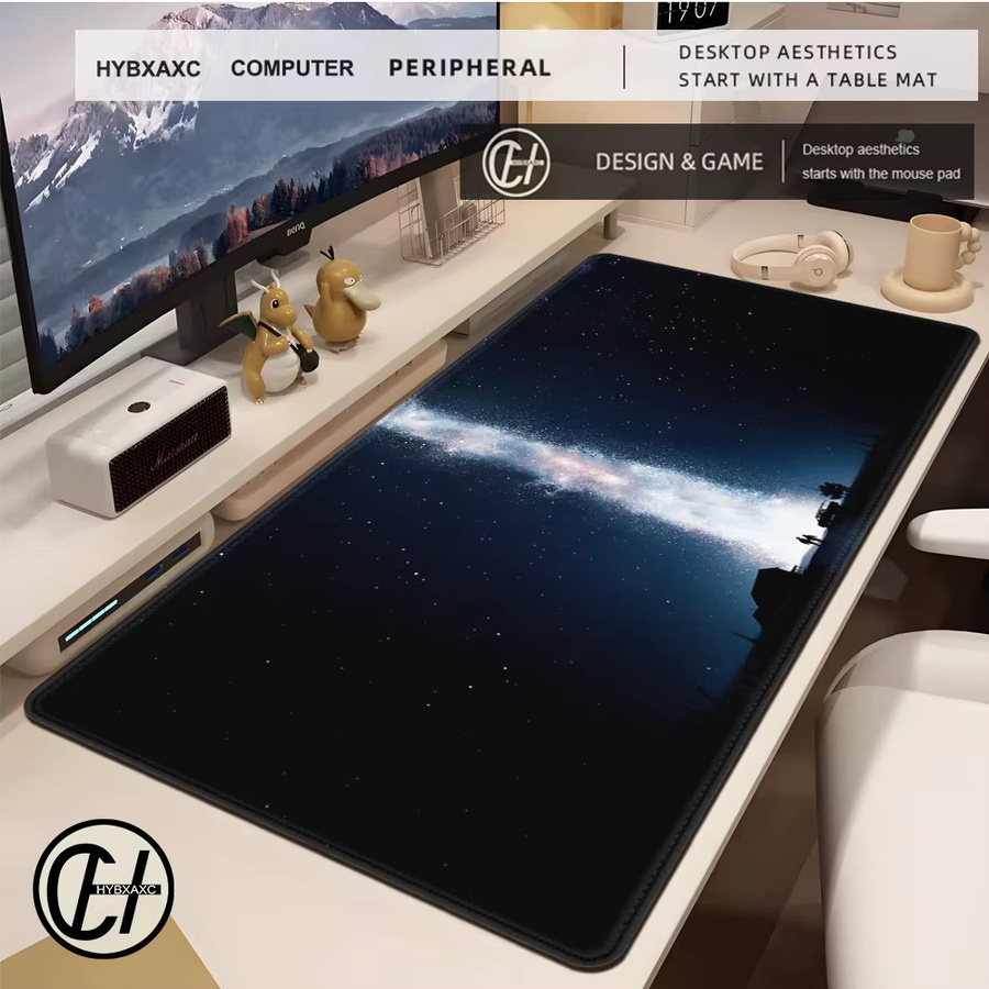 HYBXAXC Mauspad Interstellar Design mit HD-Druck, rutschfestes Gummi-Mauspad für Gaming und Büro, B/T: 100 cm x 50 cm, multicolour - Bild 3