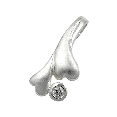 Colfem Anhänger 2 Herzen, 925 Silber, Zirkonia, Unisex - Bild 1
