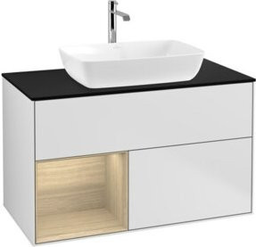 V&B Waschtischunterschrank Finion 100 Wandbeleuchtung in Weiß lackiert B/T/H: 100 x 50,1 x 50,1 cm - Bild 1