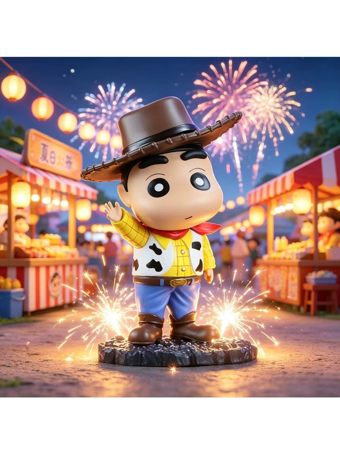 Bandai Crayon Shin-chan Cowboy Nohara Shinnosuke, Actionfigur, 14,5 cm - Bild 3