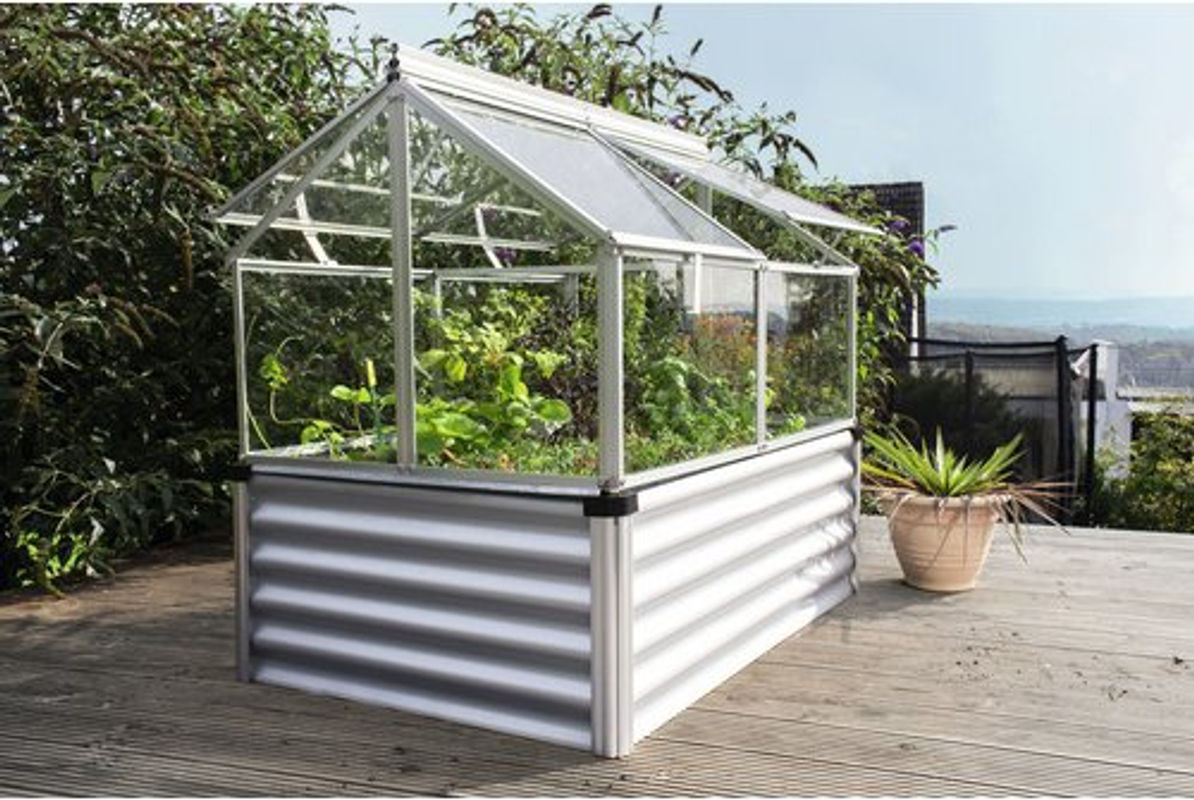Vitavia Hochfrühbeet Paris aus eloxiertem Aluminium, B/T/H: 83,1 x 121,7 x 136,9 cm - Bild 3