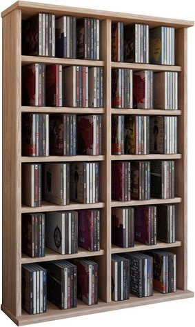 VCM Ronul CD DVD Regal aus Holzwerkstoff in Braun, B: 60 cm, H: 91,5 cm, T: 18 cm - Bild 1