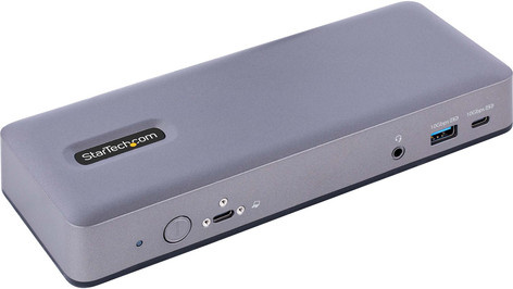 StarTech.com USB-C Docking Station für Google Chromebook mit Dual-Monitor-Unterstützung, USB 3.0, Power Delivery 3.0 und GbE in Grau (DK31C3MNCRUE) - Bild 1