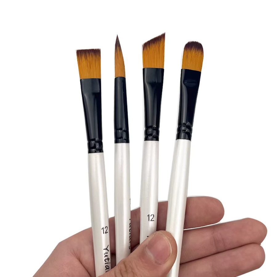 Yutiars 29-teiliges Nylon-Pinsel-Set für Profis in Multicolour, ideal für Acryl-, Öl- und Aquarellmalerei mit runden, Haselnuss-, Flach-, Fächer-, Winkel- und Detailpinseln - Bild 2