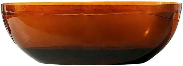 360Home Freistehende Badewanne TW8507T130, Oval, Transparent Orange, B: 130 cm, T: 68 cm, H: 55 cm - Bild 1