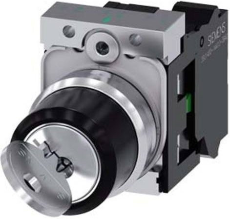Siemens Schlüsselschalter 3SU1150-4BF11-3BA0 in Schwarz aus Metall - Bild 1