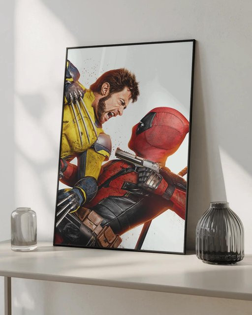 KAYOU Deadpool X Wolverine Poster, Mehrfarbige Marvel Superhelden Wandkunst aus Papier - Bild 1
