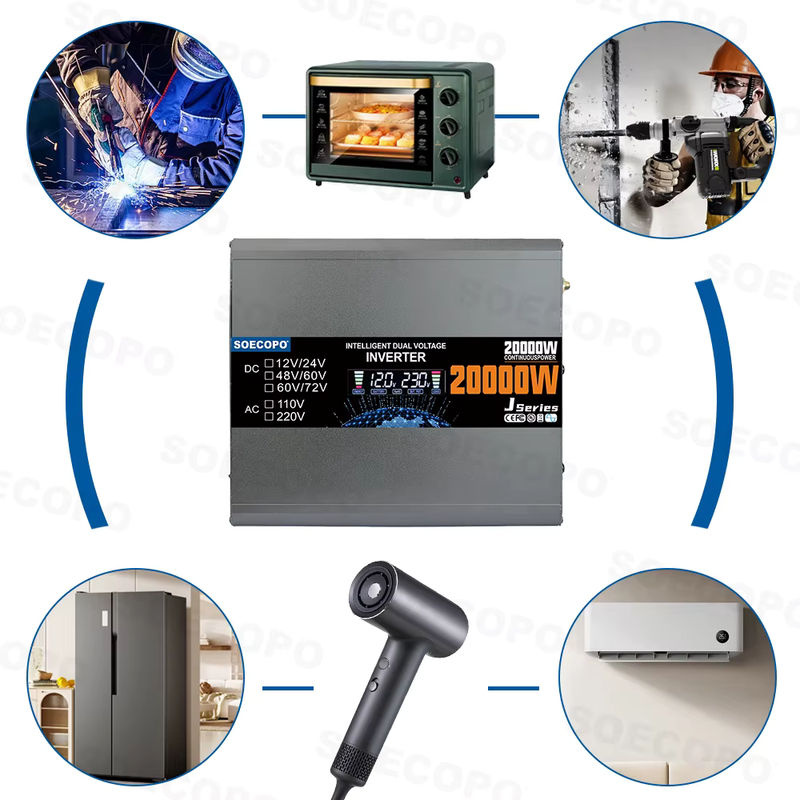 SOECOPO Solarsystem-Set 20000 W in Schwarz mit 500 W Solarpanel, 100 A Controller-Wechselrichter und 2 Steckdosen für 12 V/24 V sowie 110 V/220 V für Zuhause und Camping - Bild 3