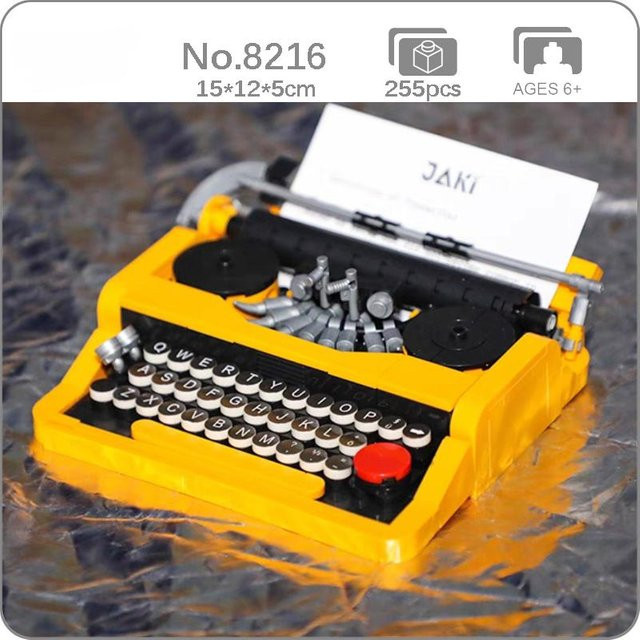 Fun Building Blocks Retro-Farbfernseher Computer Musik Walkman Spielkonsole Radio Schreibmaschine 3D-Modell Mini-Blöcke Bauspielzeug 6-12J - Bild 1