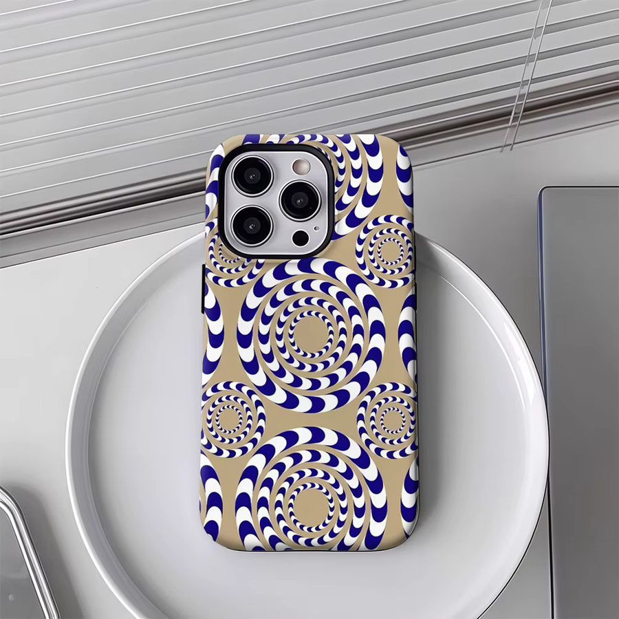 Hypnotic Circle Magnetische Handyhülle für iPhone 17 16 15 14 13 Pro Max Plus in Multicolour – Robuste Einzel- und Doppelschicht-Schutzhülle - Bild 3