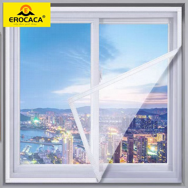 EROCACA Insektenschutz-Fenstergitter aus Fiberglas-Tüll in Weiß - Bild 1