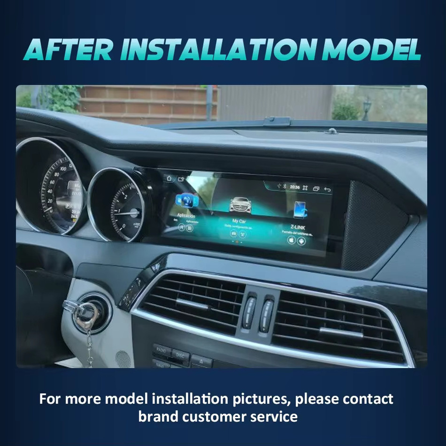 FAZY Android 14 Autoradio mit Carplay und Touchscreen für Mercedes C-Klasse W204 2011-2015 in Schwarz mit WIFI, GPS und SIM-Funktion - Bild 3