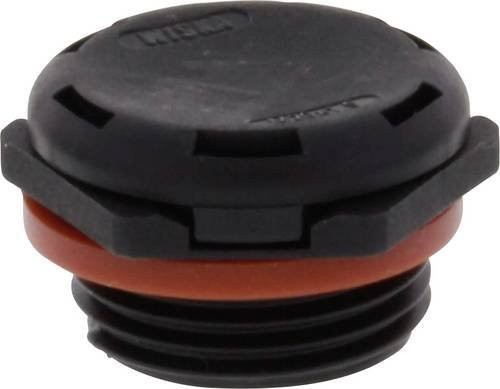 Wiska EVPS 20 HF Verschlussschraube schlagfest aus Nylon M20 in Schwarz RAL 9005, 10 Stück - Bild 1