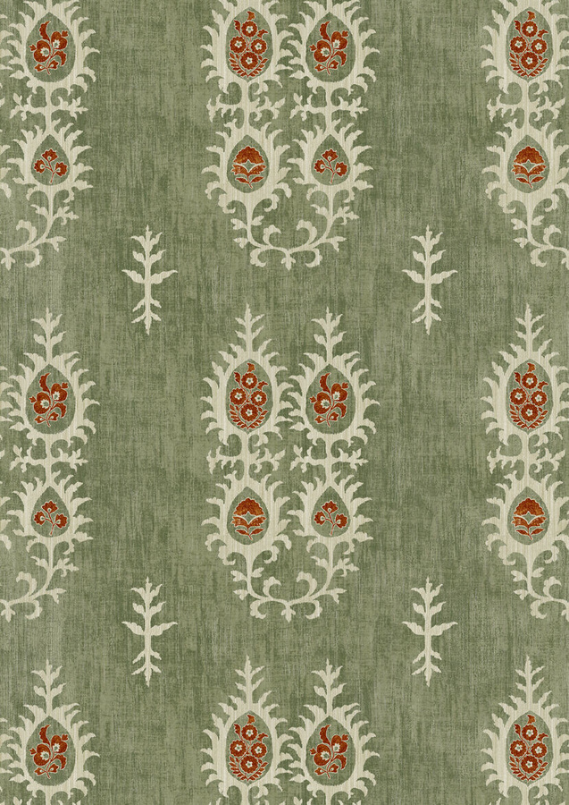 Lewis & Wood Tapete Tribal Limpopo Green mit botanischem und floralem Design - Bild 1