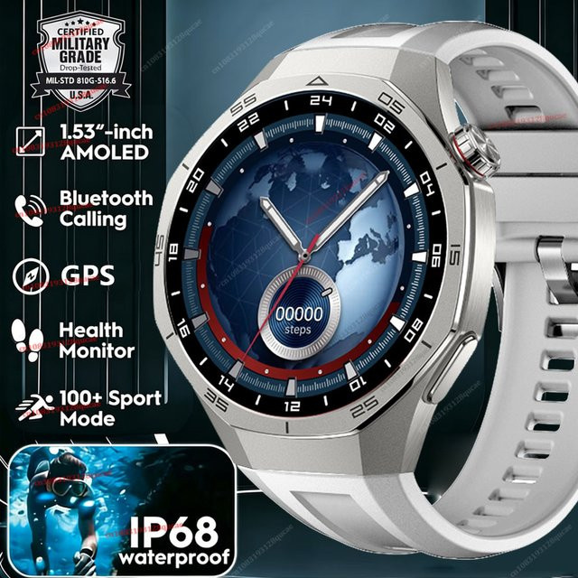 Ola Esporte Smartwatch, Schwarz, Herren, GPS, NFC, Bluetooth, Wasserdicht - Bild 1
