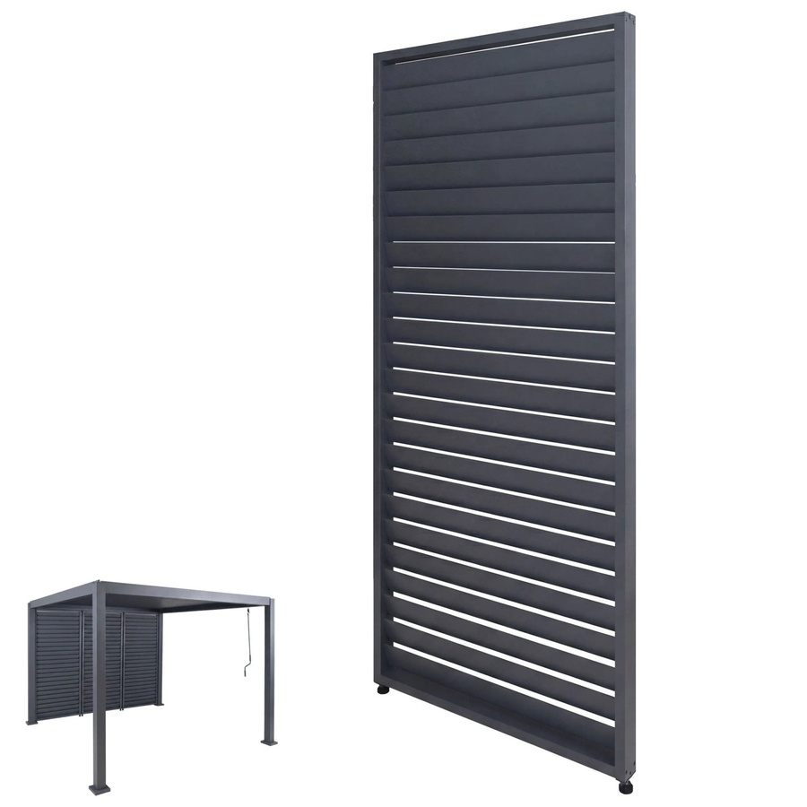 MCW Lamellenwand für Pergola P65 aus Aluminium, Farbe Anthrazit, B/H: 90 x 220 cm - Bild 2
