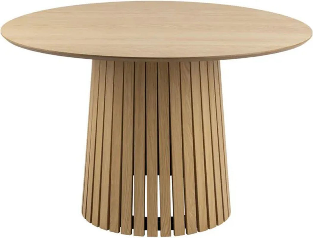 Runder Esstisch Christo aus Eichenfurnier in Eiche Natur Braun Durchmesser: 120 cm - Bild 1
