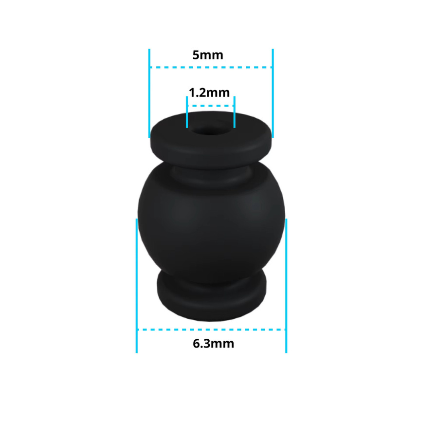 Flywoo Stoßdämpfer-Ball für DJI O3, O4 und O4 PRO FPV in Schwarz - Bild 2