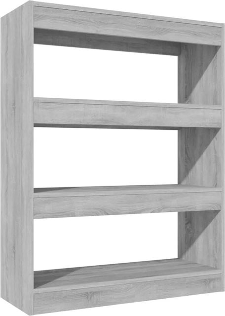 vidaXL Bücherregal und Raumteiler in Grau Sonoma, B/T/H: 80 x 30 x 103 cm - Bild 1