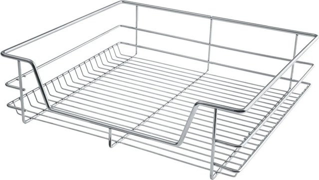 Tectake Teleskopschublade verchromt in Grau mit Vollauszug B/T/H: 44 x 57 x 14 cm - Bild 1