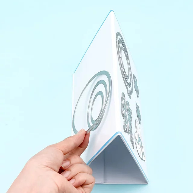 Doppelseitiges magnetisches Aufbewahrungspanel aus Metall in Weiß für DIY Scrapbooking und Handwerk - Bild 1