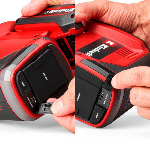 Einhell Akku-Energiestation TC-ES 18/150/1 Li-Solo in Rot/Schwarz mit USB-A und USB-C Anschlüssen - Bild 3