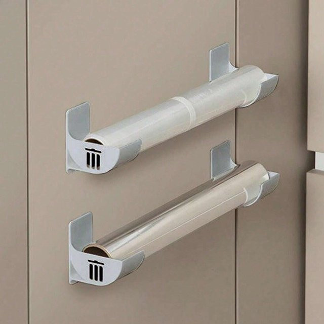 4er-Pack Aufbewahrungsregal für Küche und Schrank in Weiß, stanzfrei für Müllsäcke und Lebensmittel - Bild 1