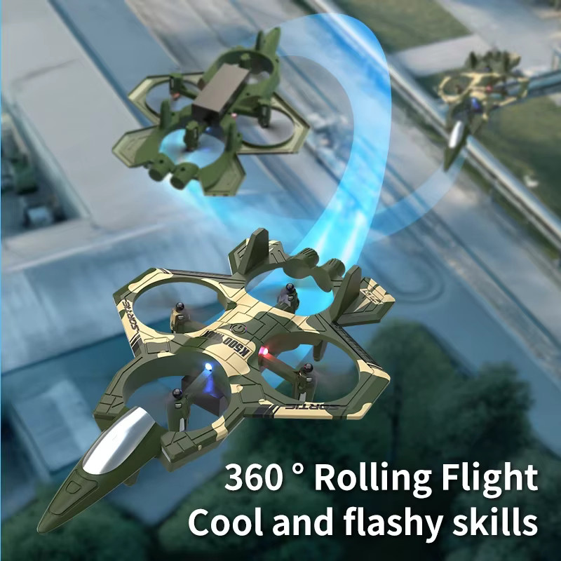 JIKEFUN K500 MAX RC Flugzeug Kampfjet, ferngesteuerter Stunt-Gleiter, mit LED-Beleuchtung - Bild 2