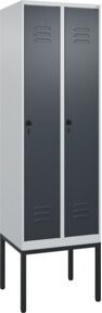 C+P Spind Classic PLUS Garderobenschrank mit 2 Abteilen, Stahl, H x B x T: 212 cm x 60 cm x 50 cm - Bild 1