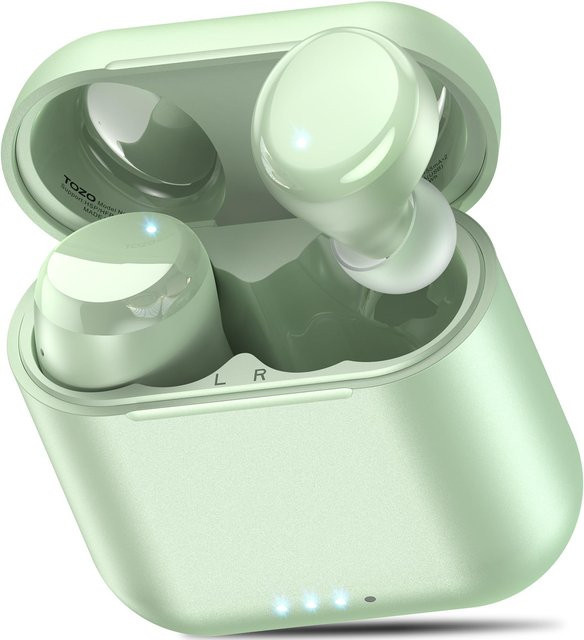 TOZO T6 Bluetooth Ohrhörer in Grün mit KI-Geräuschunterdrückung und App-Steuerung - Bild 1