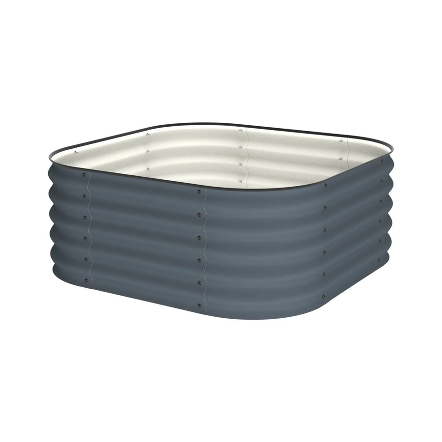 VidaAtHome.de ALVARE Hochbeet aus Metall in Graphitgrau und Schwarz, B/T/H: 108 x 108 x 43 cm - Bild 2