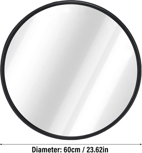 Runder konvexer Sicherheitsspiegel von Binchi Outdoor Product in Schwarz mit Wandhalterung für Garage, Geschäft und Lagerhaus, Durchmesser: 60 cm - Bild 1