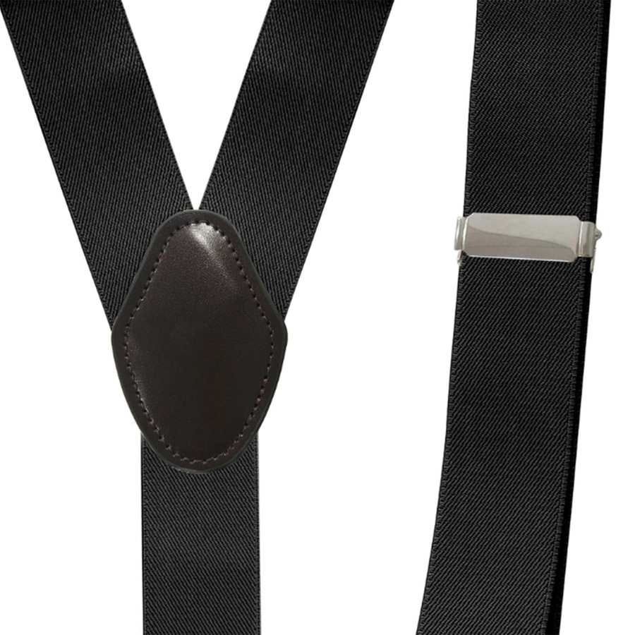 Hosenträger Herren, elastisch, verstellbar, 6 Clips, Y-Form, Schwarz - Bild 3