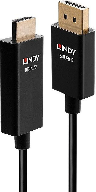 Lindy Videokabel DisplayPort auf HDMI in Schwarz, 3,0 m, 4K Unterstützung mit aktivem Chip - Bild 1