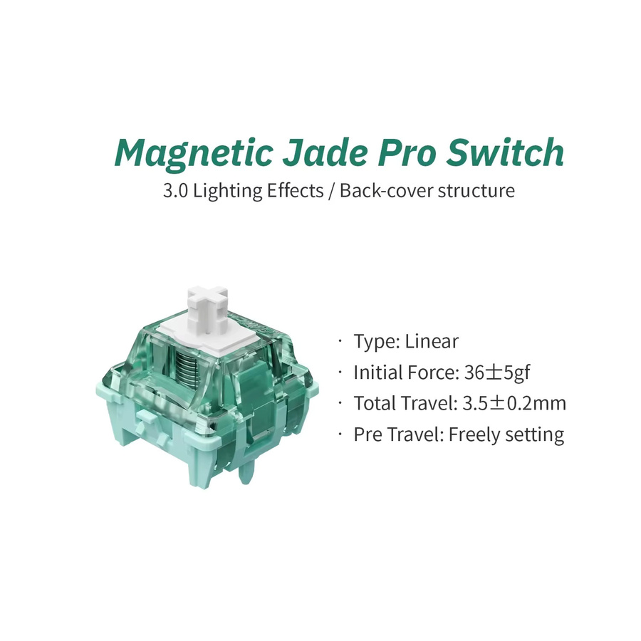 Gateron Magnetic Jade Pro Lineare Magnetische Tastatur-Schalter mit Hall-Sensor und einstellbarem Vorhub - Bild 2