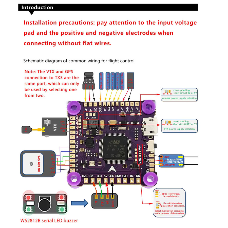 YSIDO F4 V3S FPV Stack mit F405 Flight Controller und BLHELIS 50A 4in1 ESC für 3-6S Freestyle Drohnen - Bild 2
