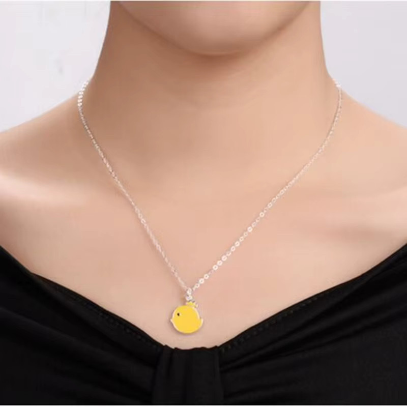 GaGa-Duck Halskette, 925 Silber, Gelbes Huhn, Damen - Bild 3